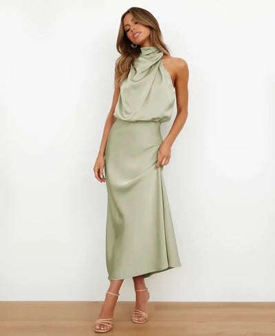 Solène™ | High Waist Midi Dress