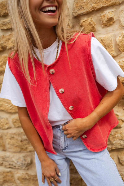 Elyzia™ | Summer Vest in Textured Fabric