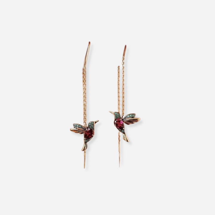 Hummingbird design earrings
