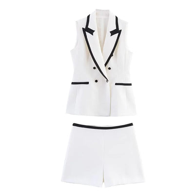 Accae™ | Elegant Blazer & Shorts Set