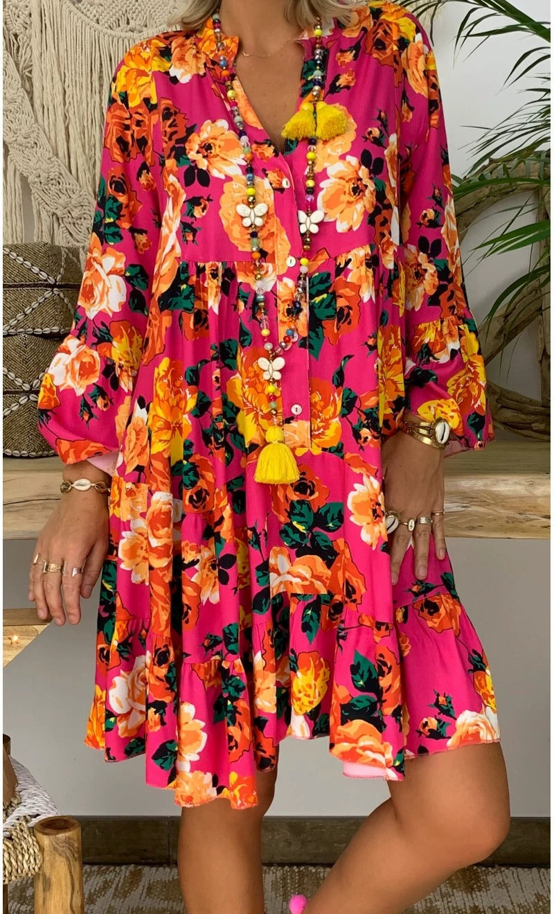 Ivy™ | Vibrant Floral Dress