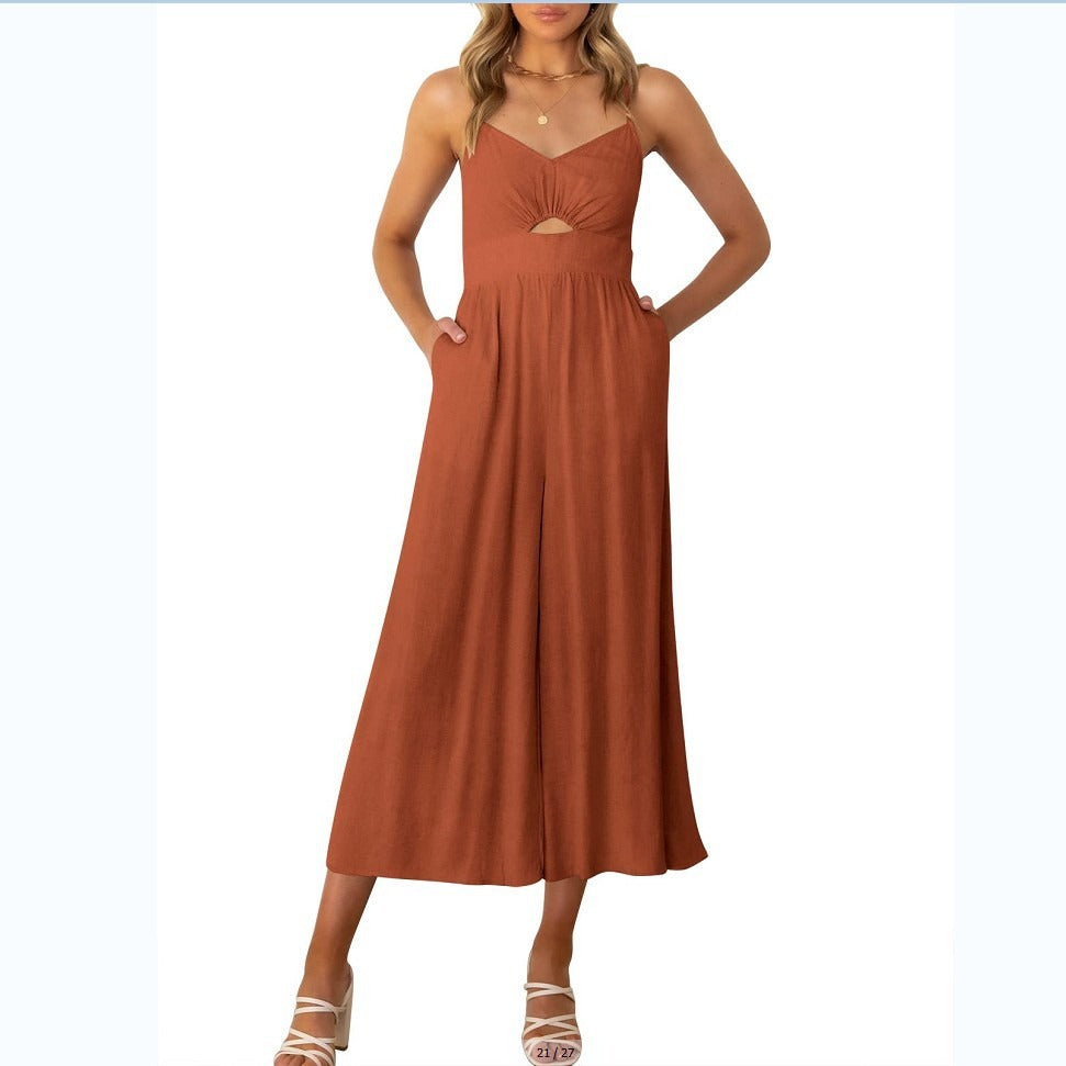Kylie™ | Backless Casual Pocket Jumpsuit