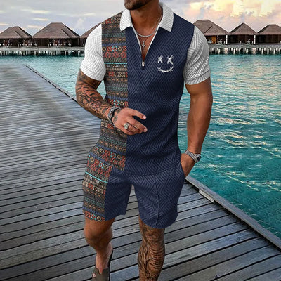 Erik | Time Traveler Polo Shirt & Shorts Set