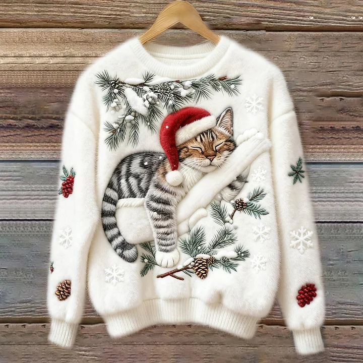 Serena™ | Winter Christmas Cat Sweater