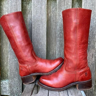 Fleur™ | Retro Leather Boots