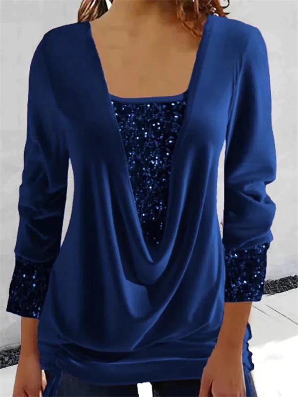 Arla™ | Modern blouse with sequin layer