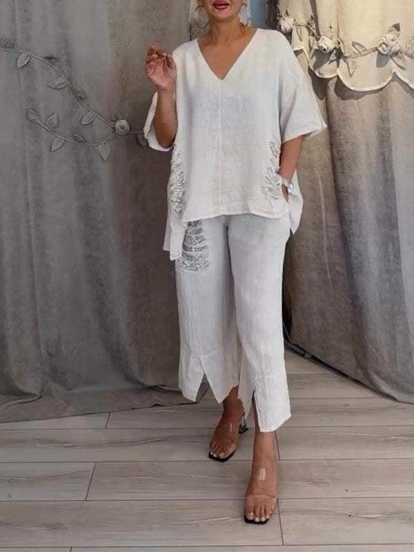 Bianca™ | Two-Piece Summer Set with Natural Elegance & Flowing Comfort for Sunny Days