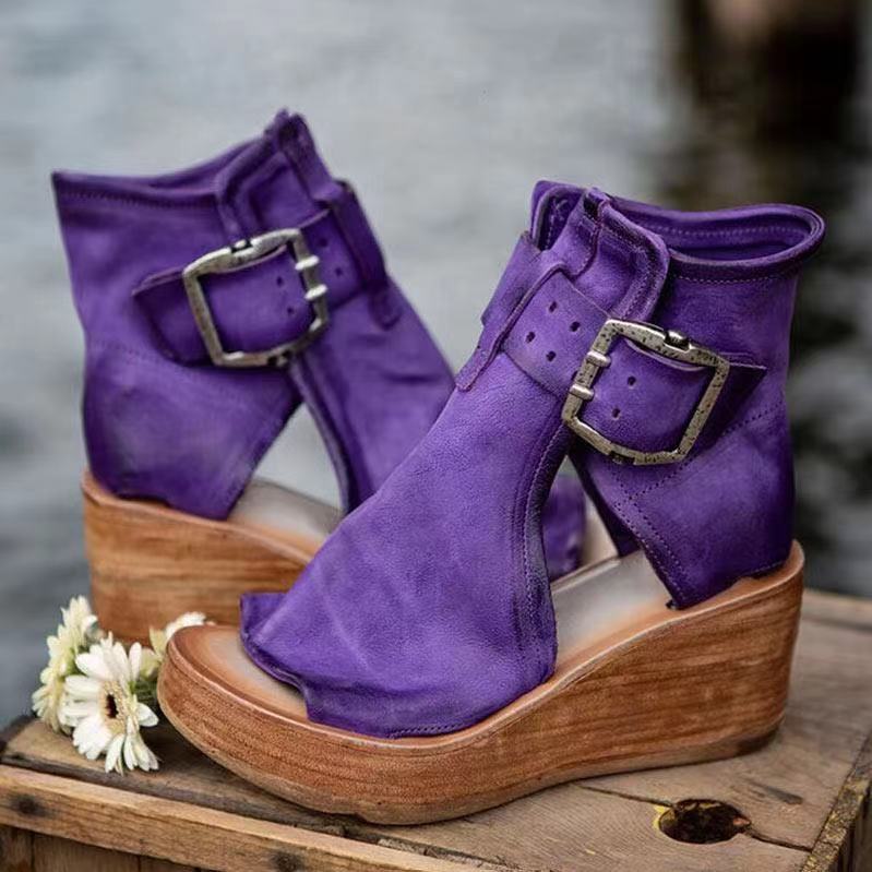 Kayas™ | Orthopaedic Wedge Sandals with a Boho-Style Buckle
