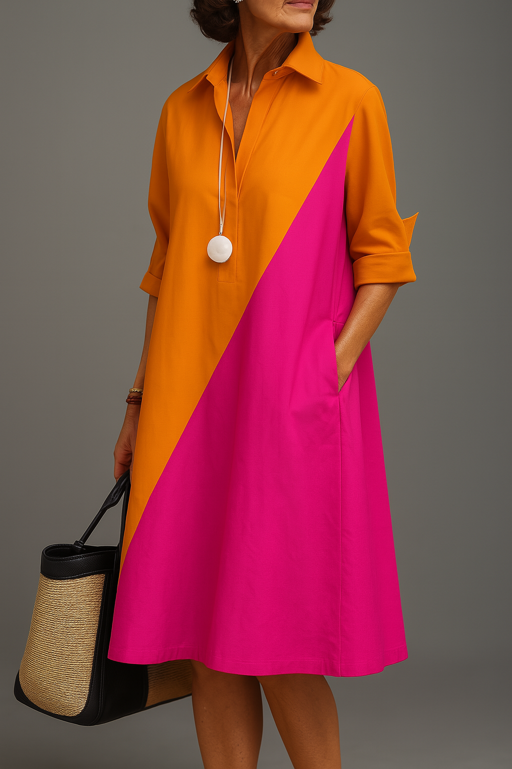 Helene - Elegant Midi Dress for Effortless Refinement