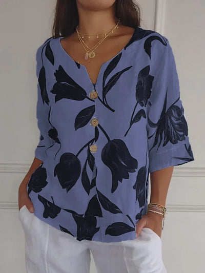 Maxime™ | Floral Button Blouse