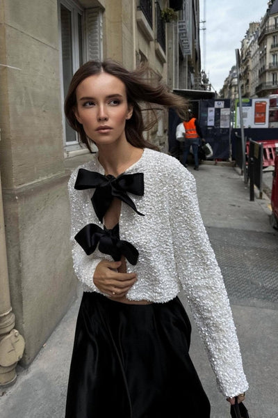 Noria™ | Modern Chic Blouse with Bow Accents