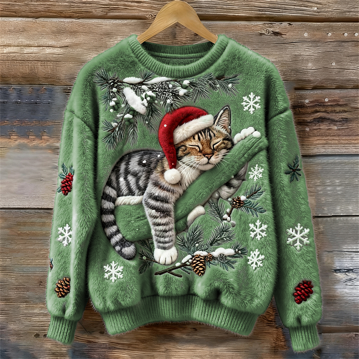 Serena™ | Winter Christmas Cat Sweater