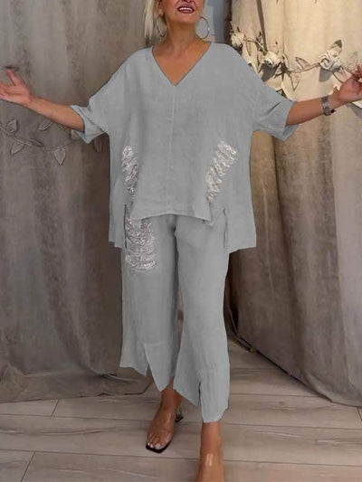 Bianca™ | Two-Piece Summer Set with Natural Elegance & Flowing Comfort for Sunny Days