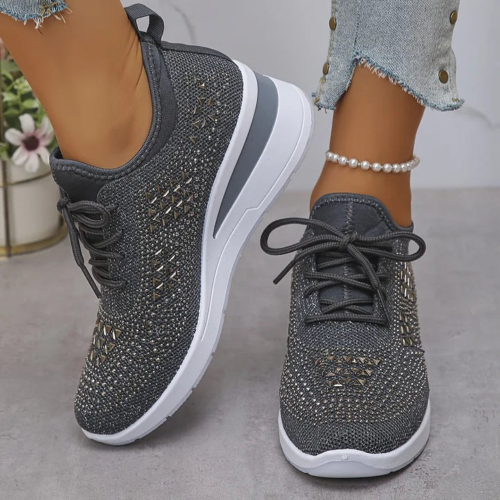 Giselle™ | Orthopaedic Sneakers with Sparkling Rhinestones