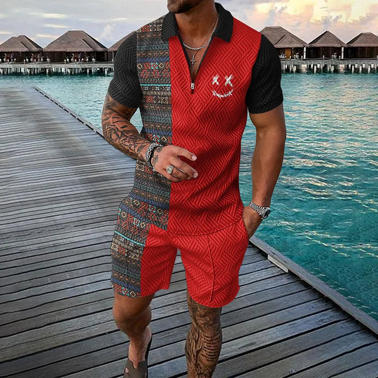 Erik | Time Traveler Polo Shirt & Shorts Set