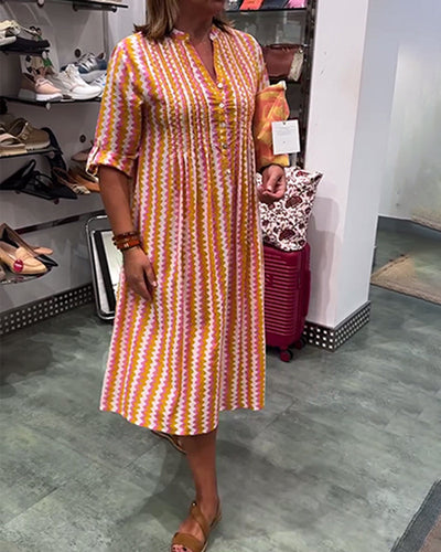 Keya™ | Dress with Wavy Pattern