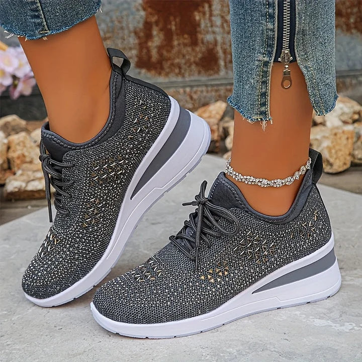 Giselle™ | Orthopaedic Sneakers with Sparkling Rhinestones