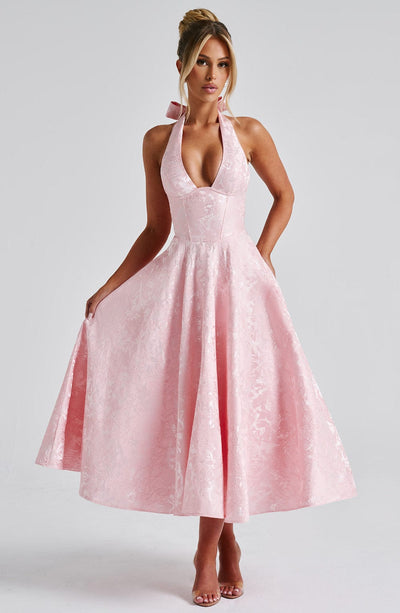 Ara™ | Midi Dress with Halter Neckline