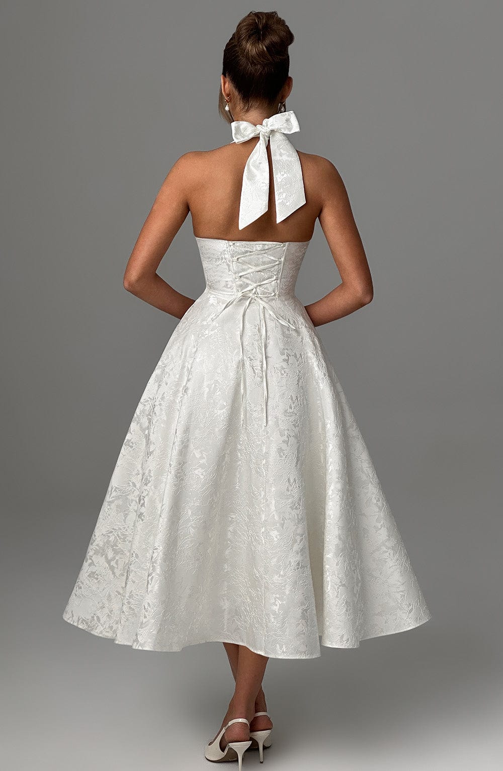 Ara™ | Midi Dress with Halter Neckline
