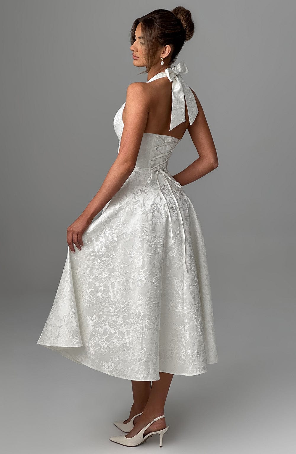 Ara™ | Midi Dress with Halter Neckline