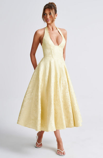 Ara™ | Midi Dress with Halter Neckline