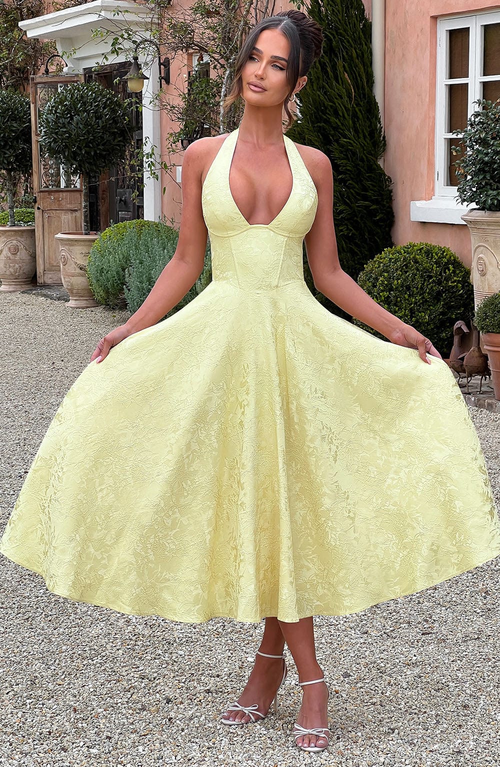 Ara™ | Midi Dress with Halter Neckline