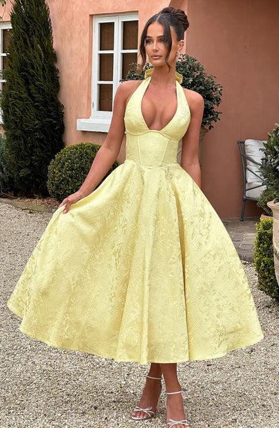 Ara™ | Midi Dress with Halter Neckline