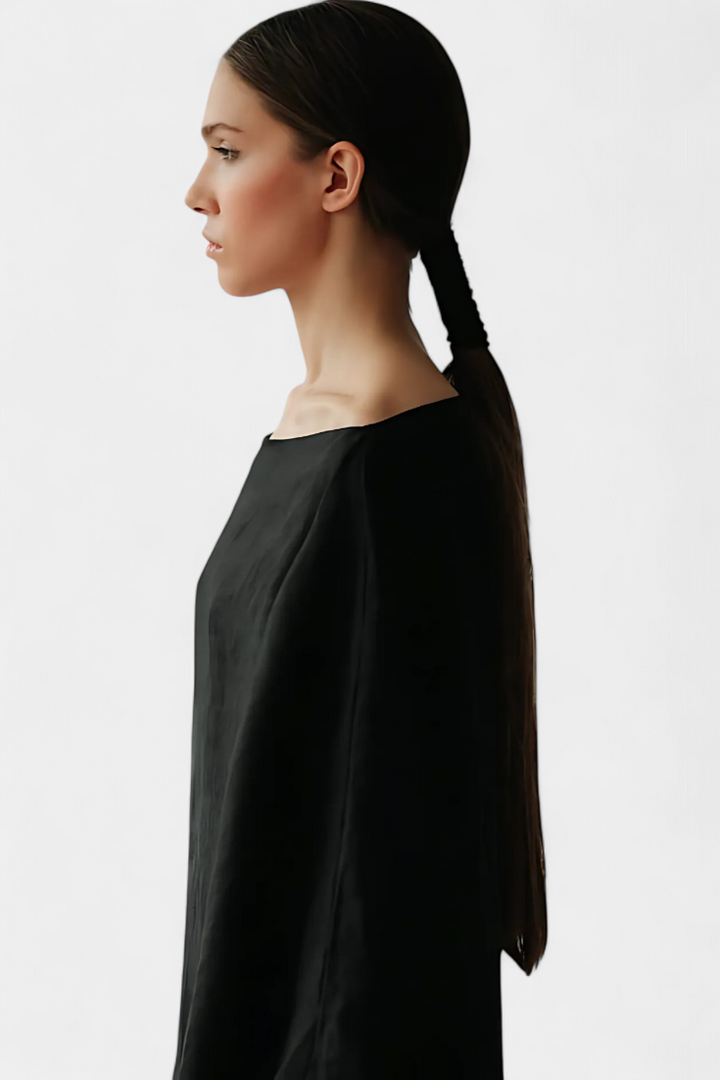 Kamilia Linen and Cotton Kimono Dress with Belt