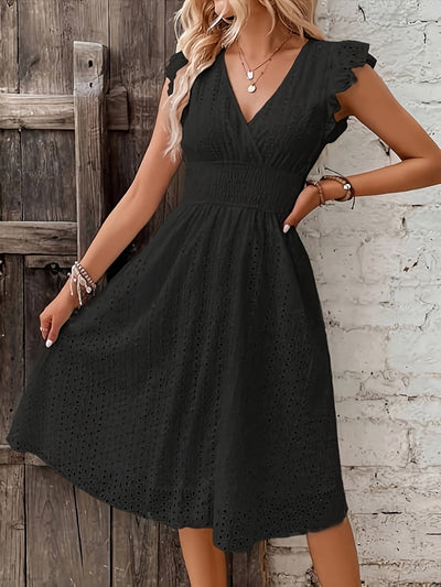 Audance™ | Elegant Wrap Dress with Gathered Waist