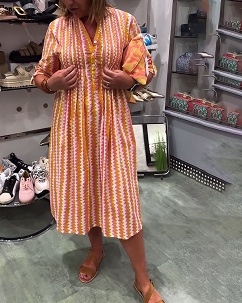Keya™ | Dress with Wavy Pattern