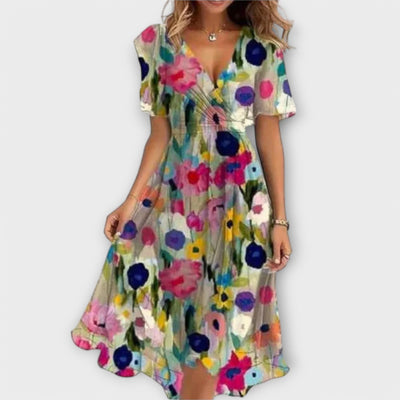Annegret™ | Elegant V-Neck Dress