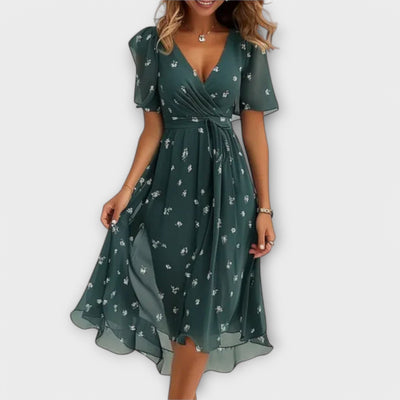 Annegret™ | Elegant V-Neck Dress