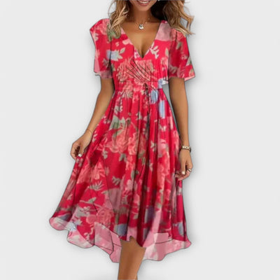 Annegret™ | Elegant V-Neck Dress