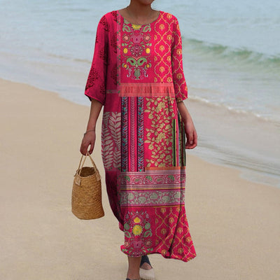 Lucy™ | Floral Linen Dress