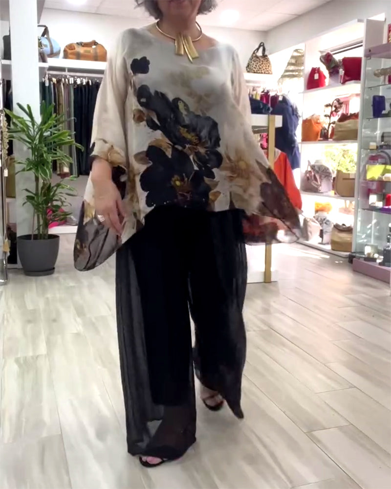 Dafne™ | Stylish Floral Top & Pants Set