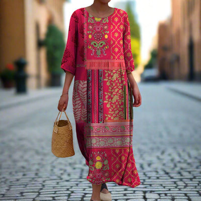 Lucy™ | Floral Linen Dress