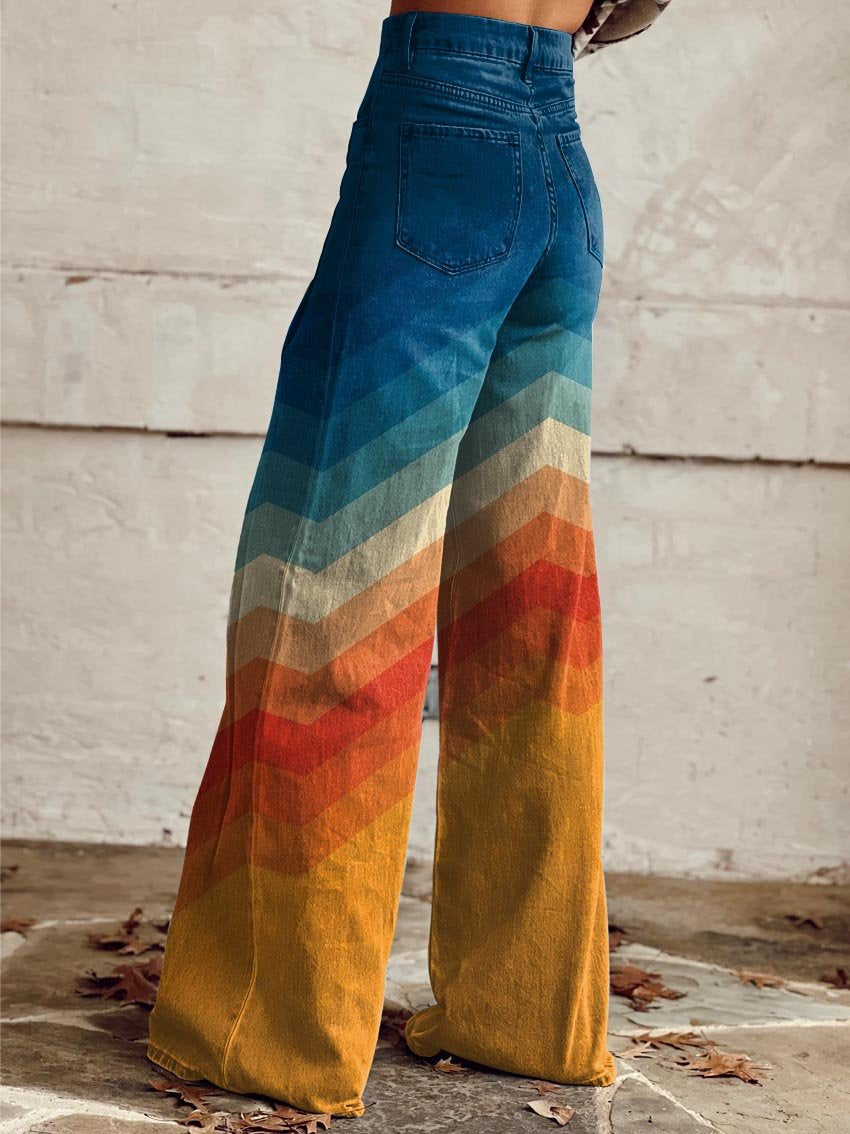 LÉA | Elegant Modern Retro Zigzag Pants