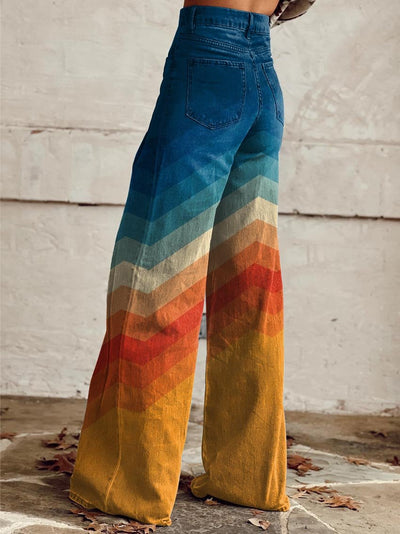 LÉA | Elegant Modern Retro Zigzag Pants