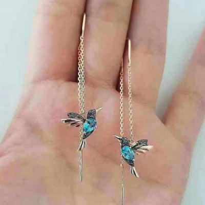 Hummingbird design earrings