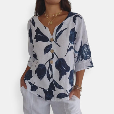 Maxime™ | Floral Button Blouse