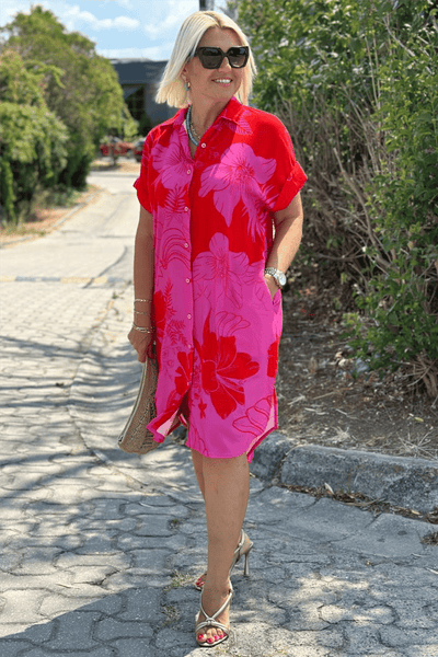 Nina™ | Elegant Dress with Floral Print