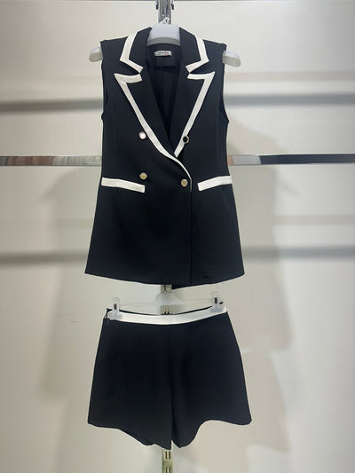 Accae™ | Elegant Blazer & Shorts Set
