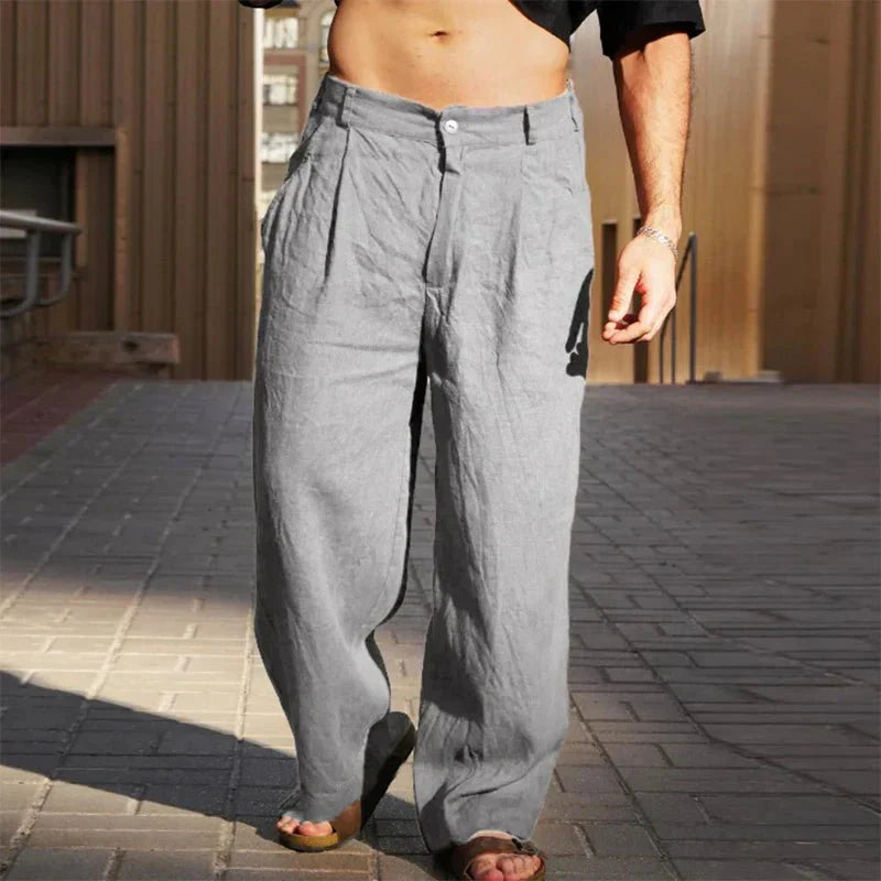 Salvero™ | Linen Trousers with Wide Legs