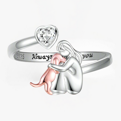 Preston & Payton™ | Ring with Dog Icon (Rose)