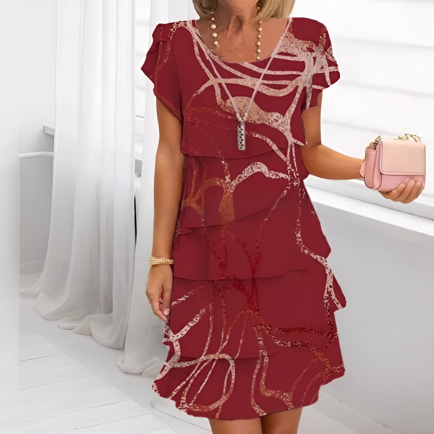 Aada™ | Softly Draping Ruffle Dress