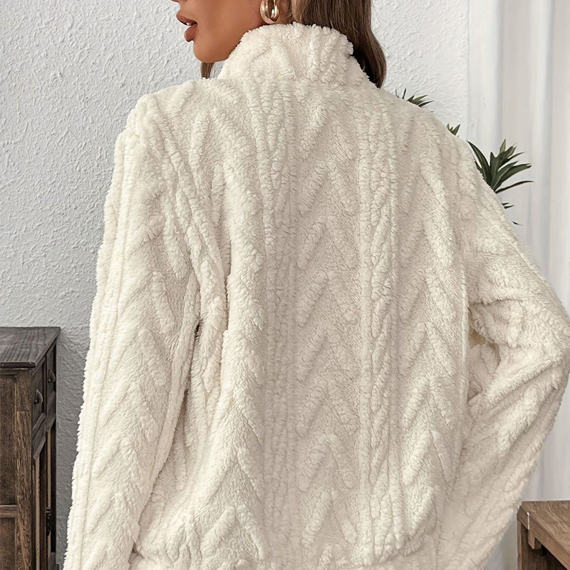 Half-Zip Sweatshirt with Fleece Pocket