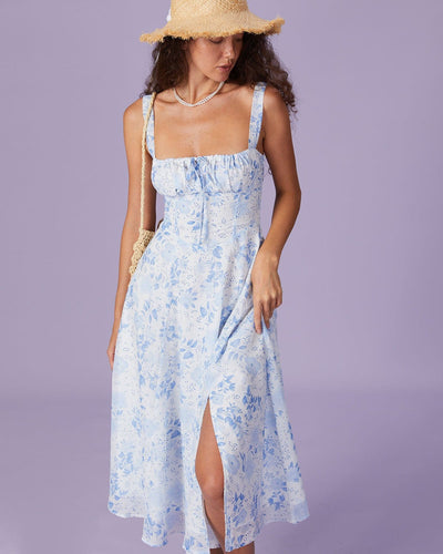 Riha™ | Floral Halter Midi Dress
