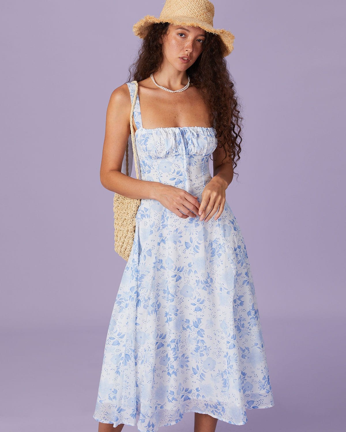 Riha™ | Floral Halter Midi Dress