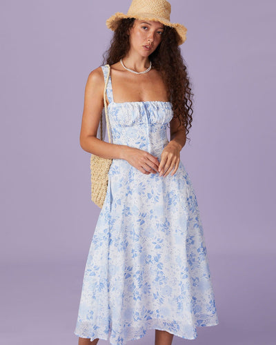 Riha™ | Floral Halter Midi Dress
