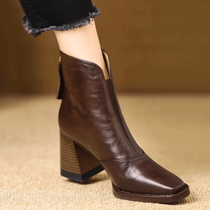 Claudia™ | Luxury Mid-Heel Ankle Boots